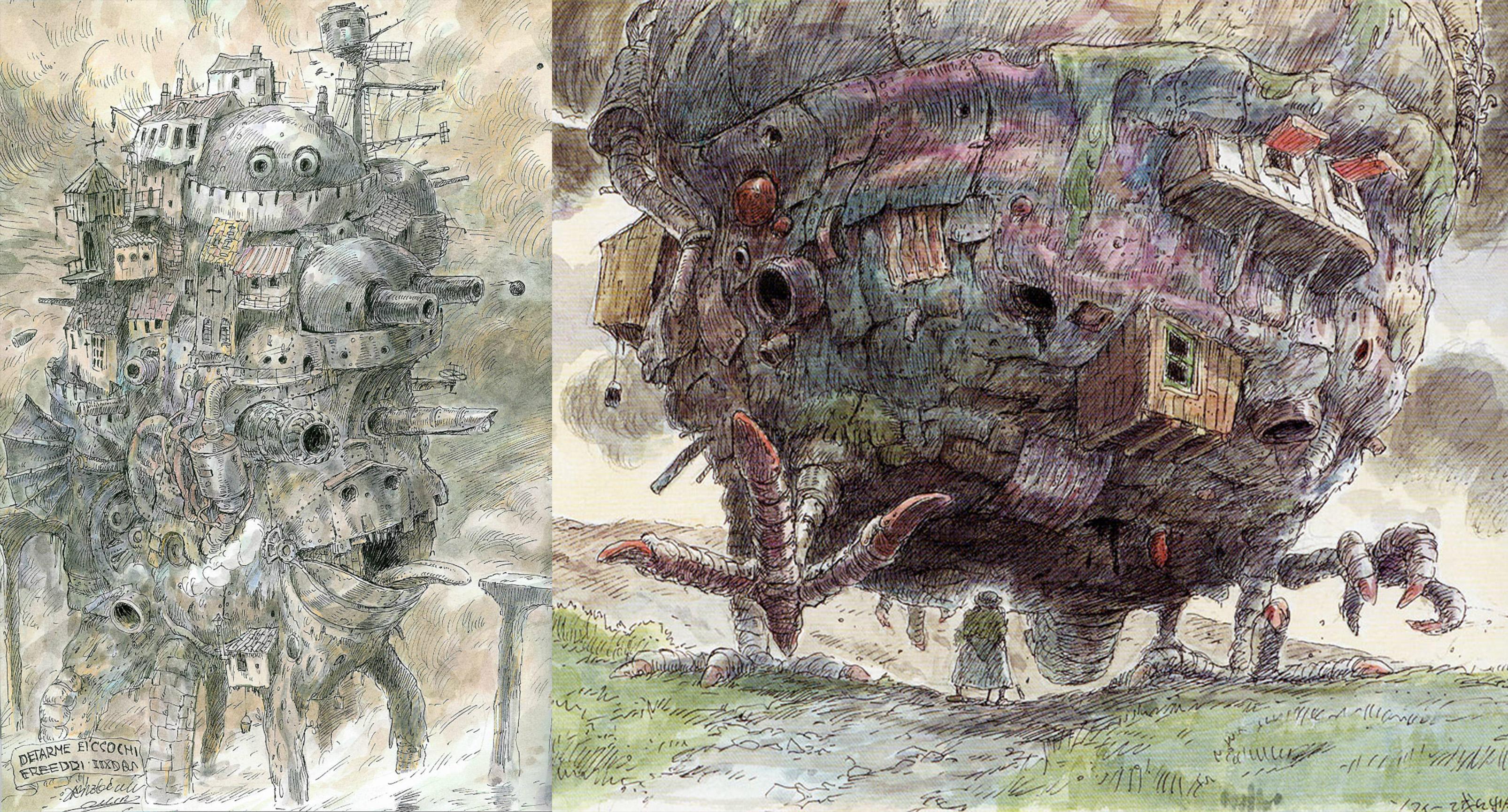 Concept Sketches of Howl's Moving Castle