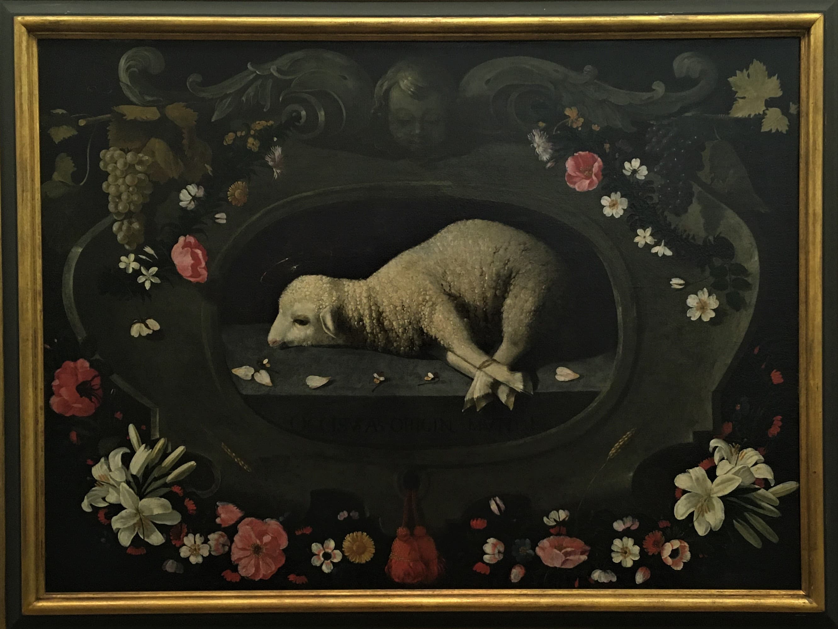 Agnus Dei (c.1680), oil on canvas by Josefa de Óbidos (Josefa de Ayala y Cabrera), at the Frei Manuel do Cenáculo National Museum