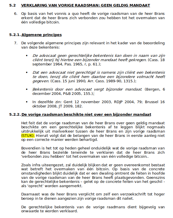 Excerpt from current suit, mentioning the first lawyer's mistake during the first hearing