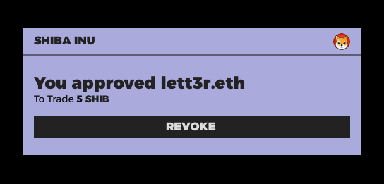 The Revoke button