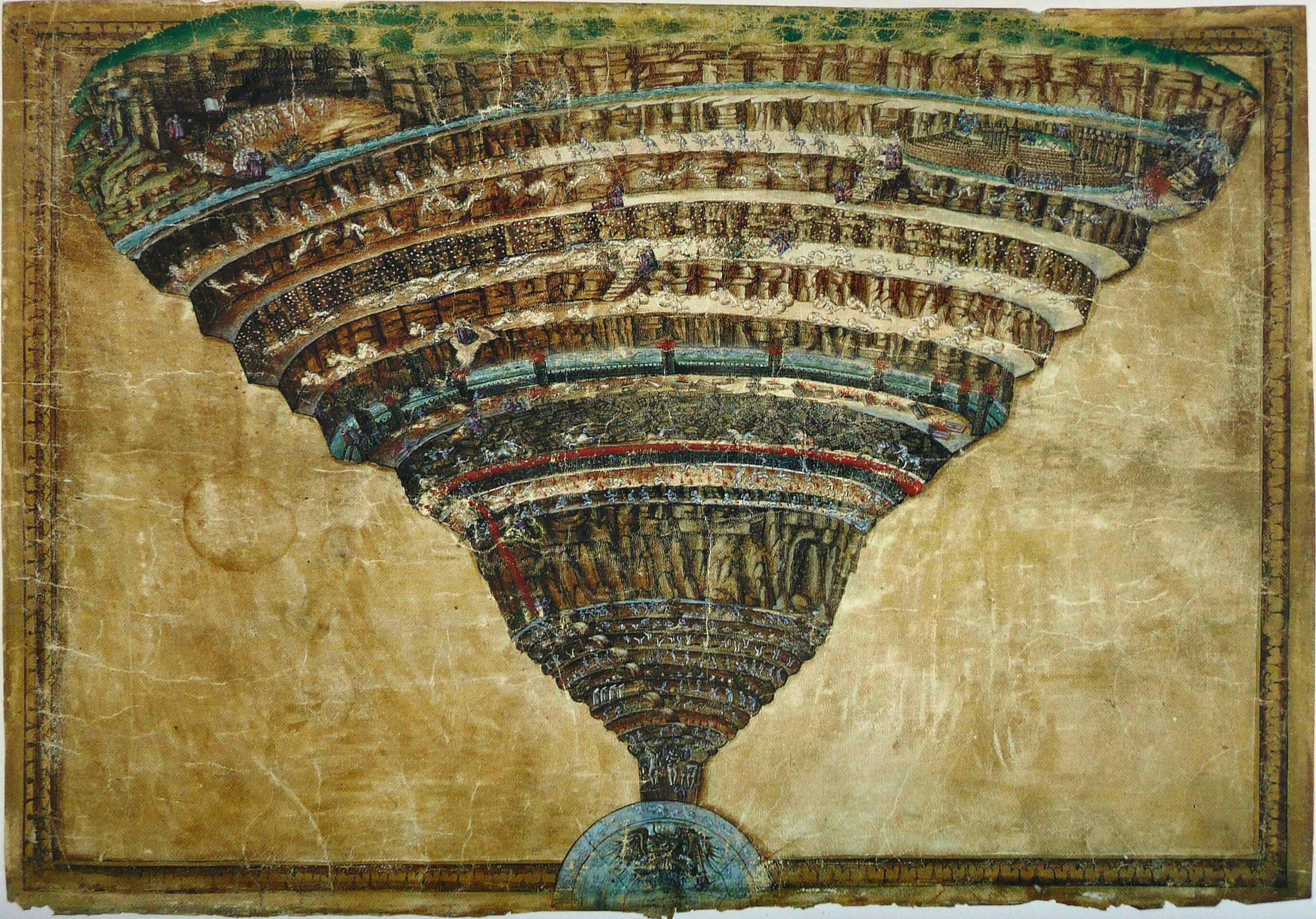 La Carte de l'Enfer / The Map of Hell, Sandro Botticelli (1480-1490)