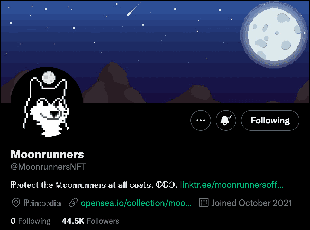 Moonrunners twitter