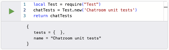 tests table