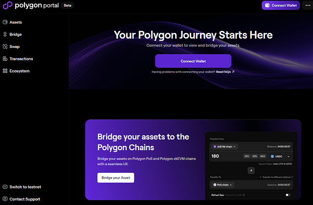 Polygon Portal’s main page