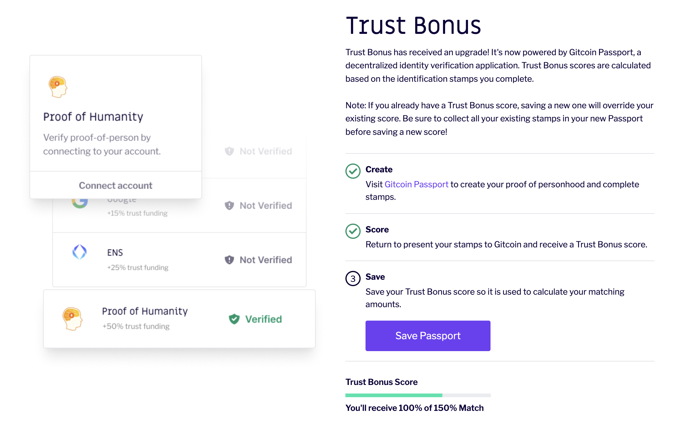 Your trust score is saved on chain