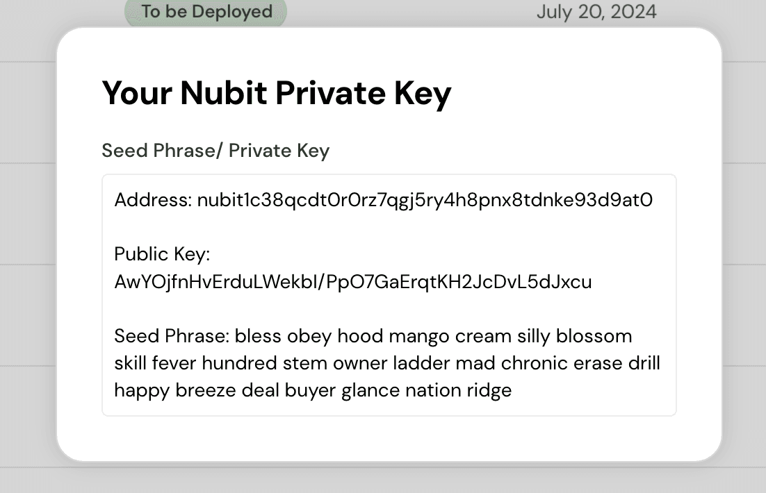 Private Keys