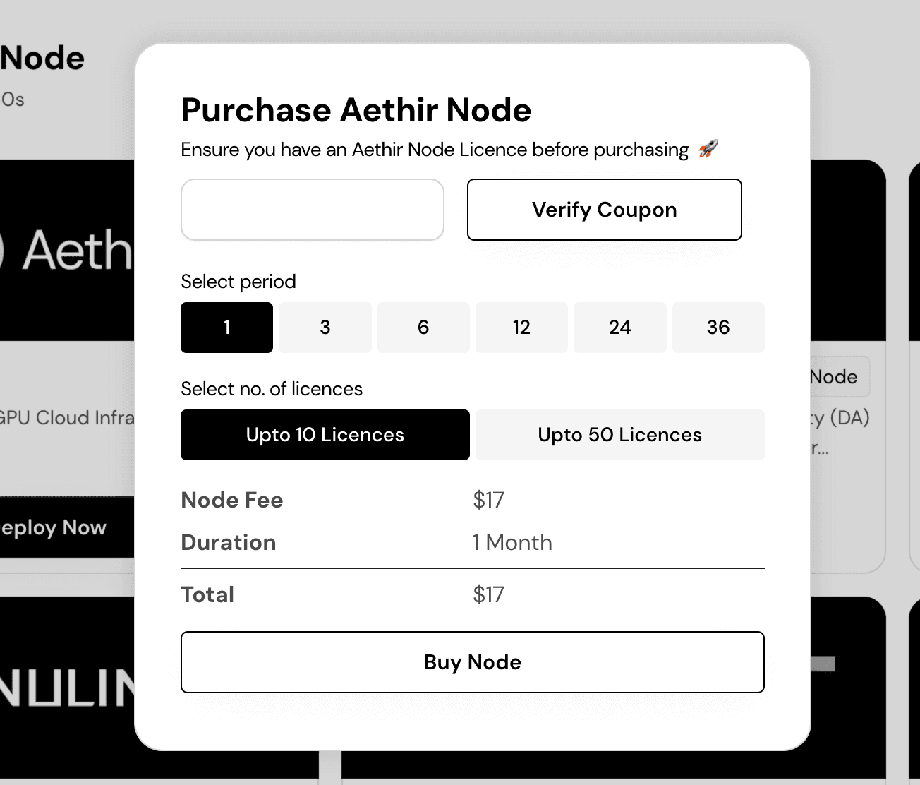 Purchase Aethir Node