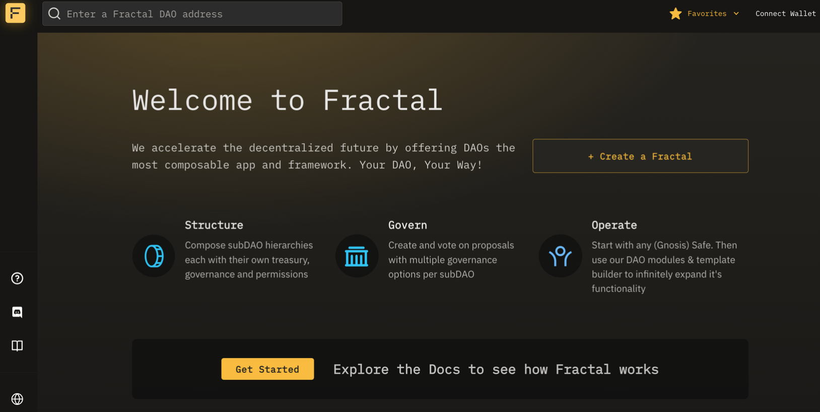 Fractal App Homepage