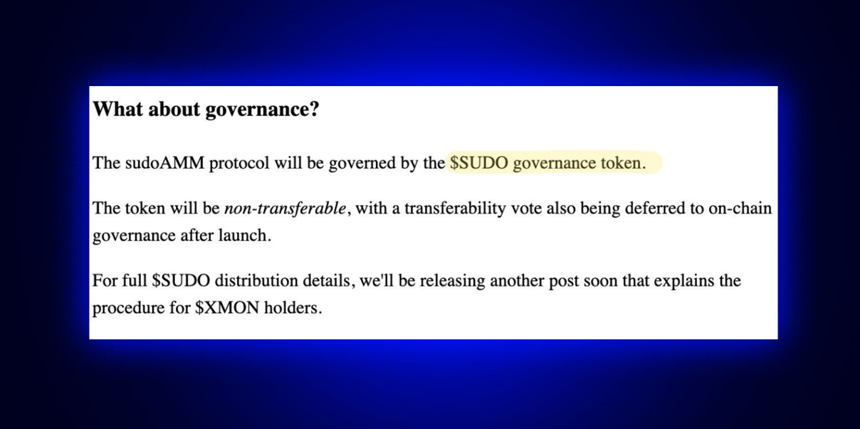 $SUDO Governance Token