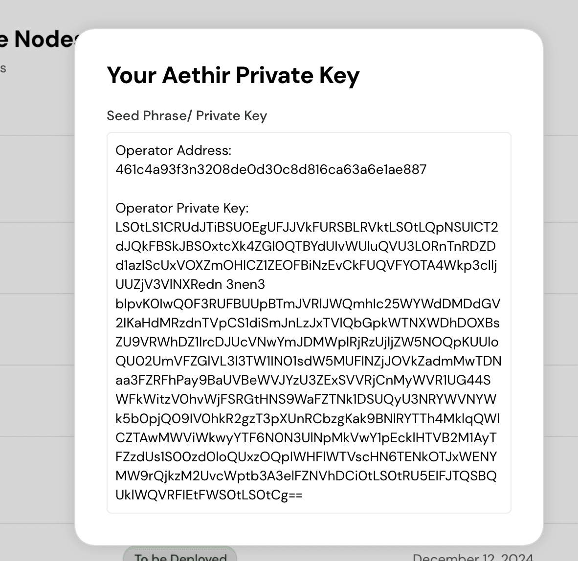 Aethir Public and Private Key