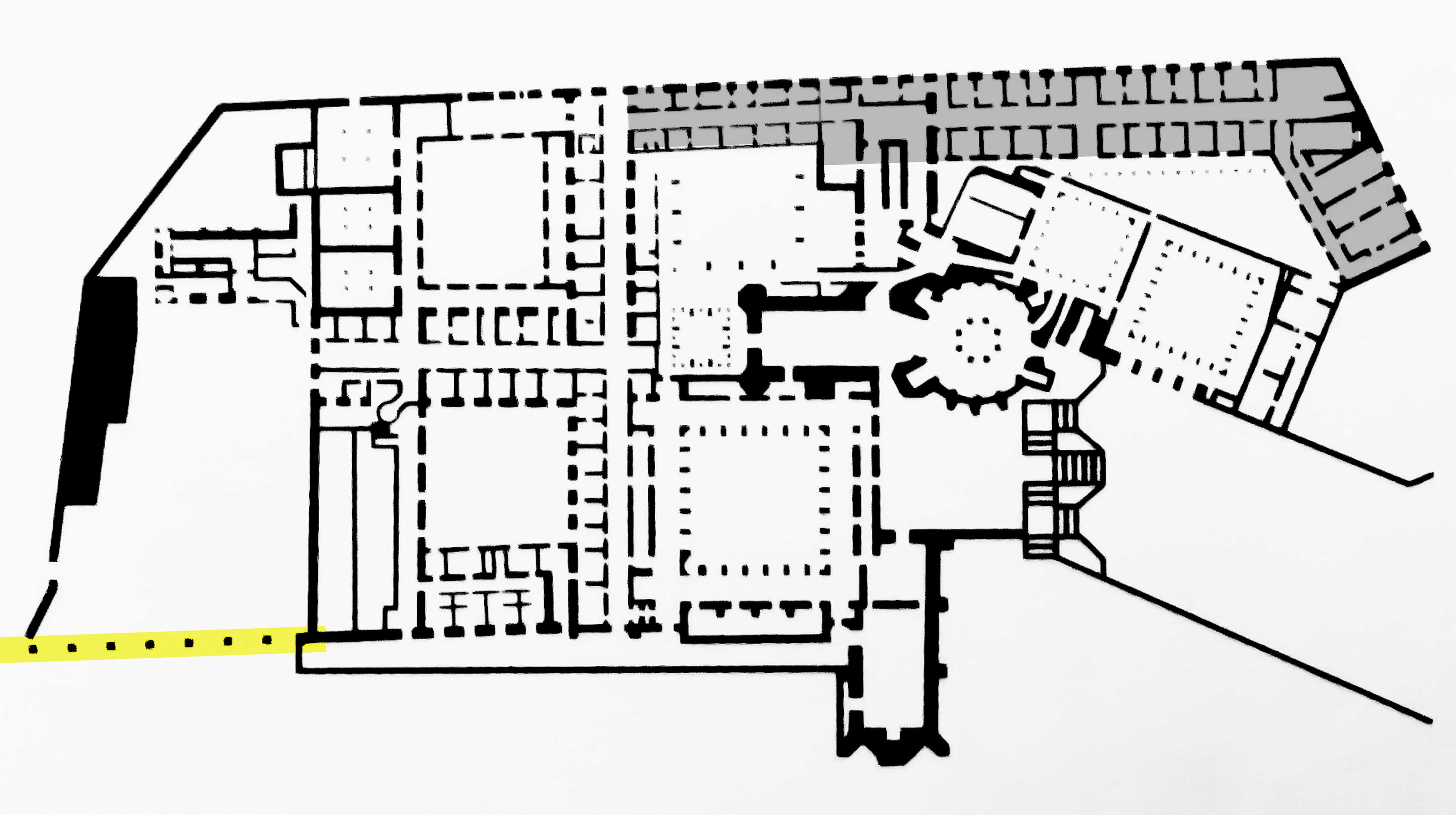 New Entrance Block, Infirmary, etc.; Aqueduct