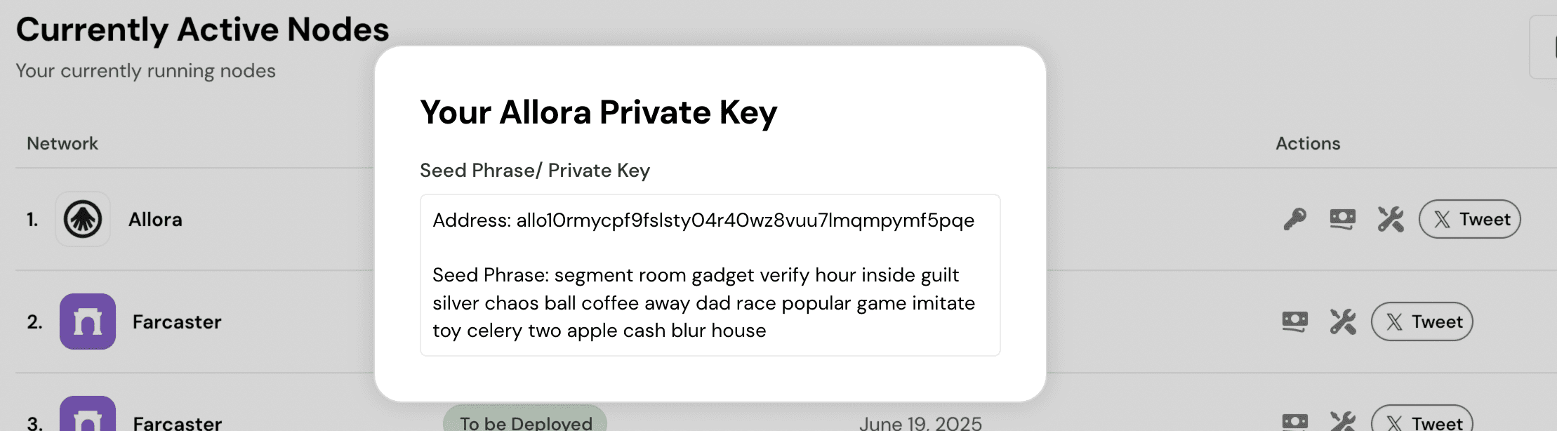 Save Private Key