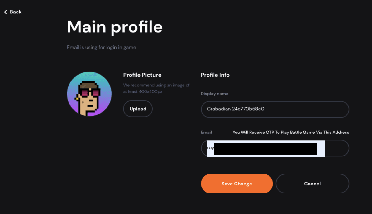 Profile setting