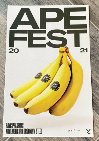 Ape Fest 活动海报在 eBay 上售价 2400 美元