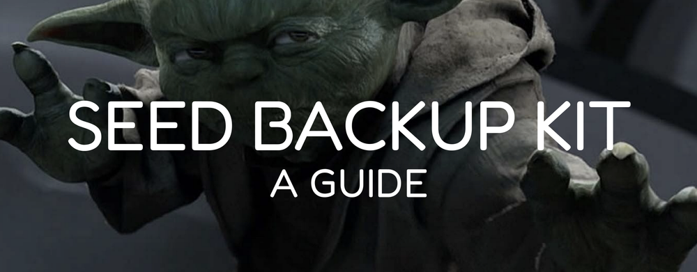 Jedi master banner for the Seed Backup Kit Guide