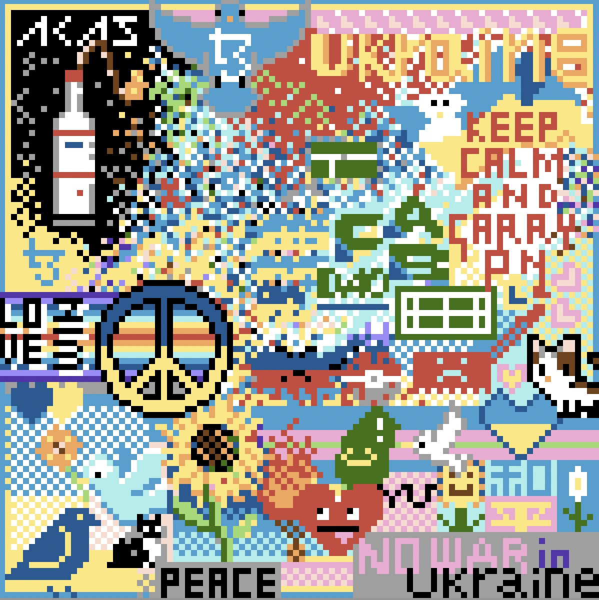 50位艺术家在The Space上共同创作 proceeds towards Ukraine
