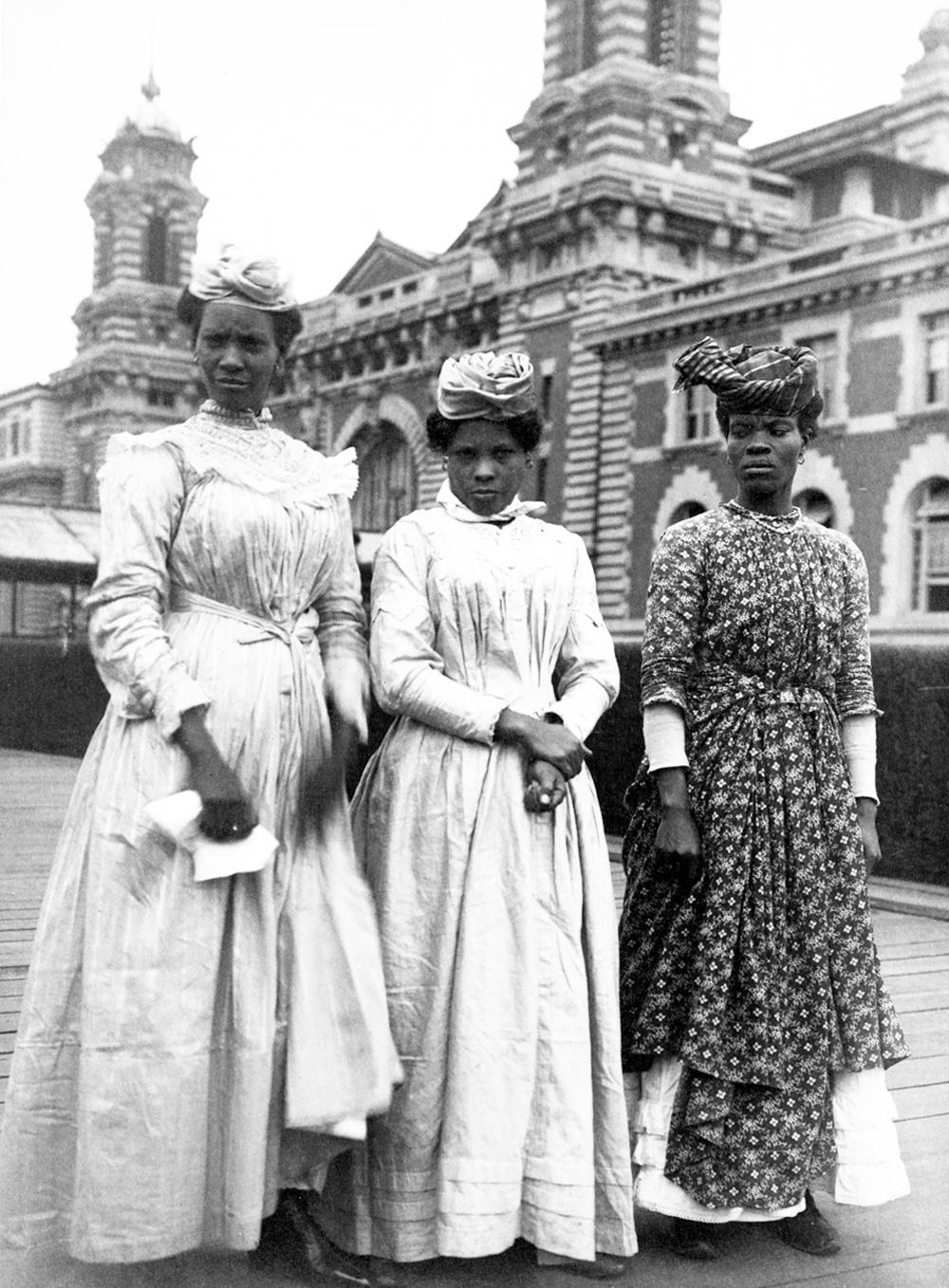 Coming to America! 3 West Indian Ladies on Ellis Island. Image credit: saveellisisland.org