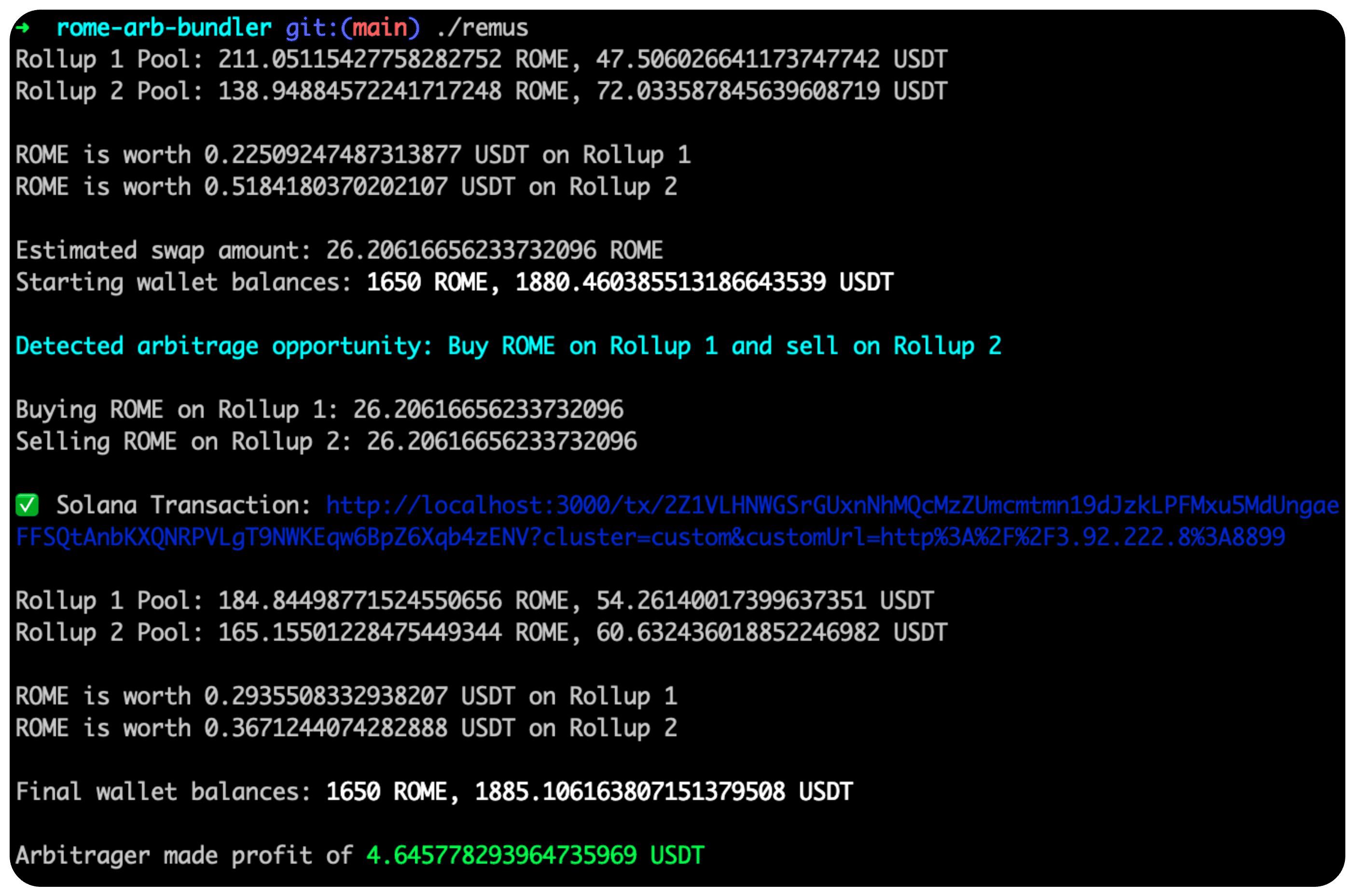 Cross-Rollup Arbitrage Use-case