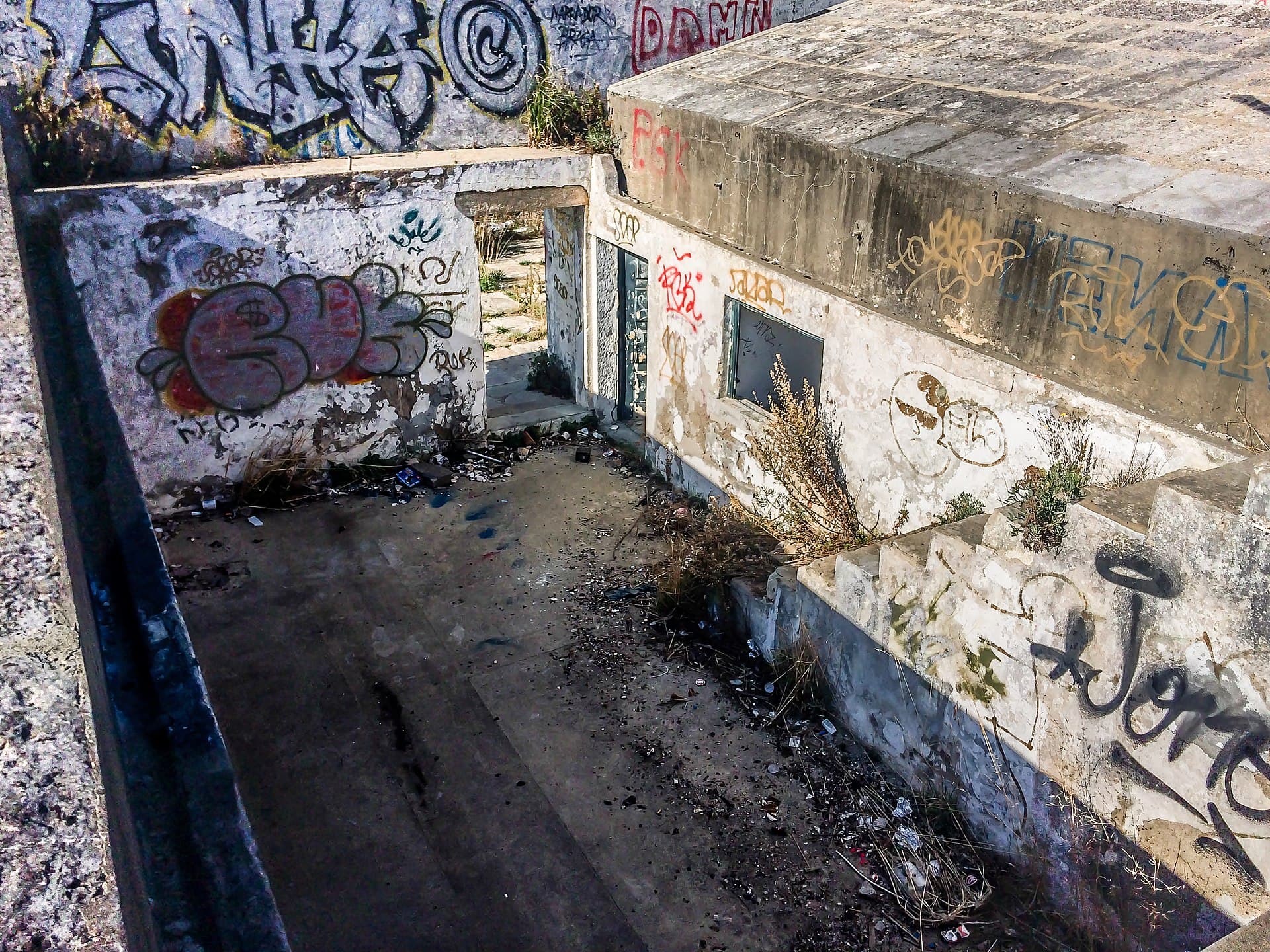 Interior of the fort in 2017.