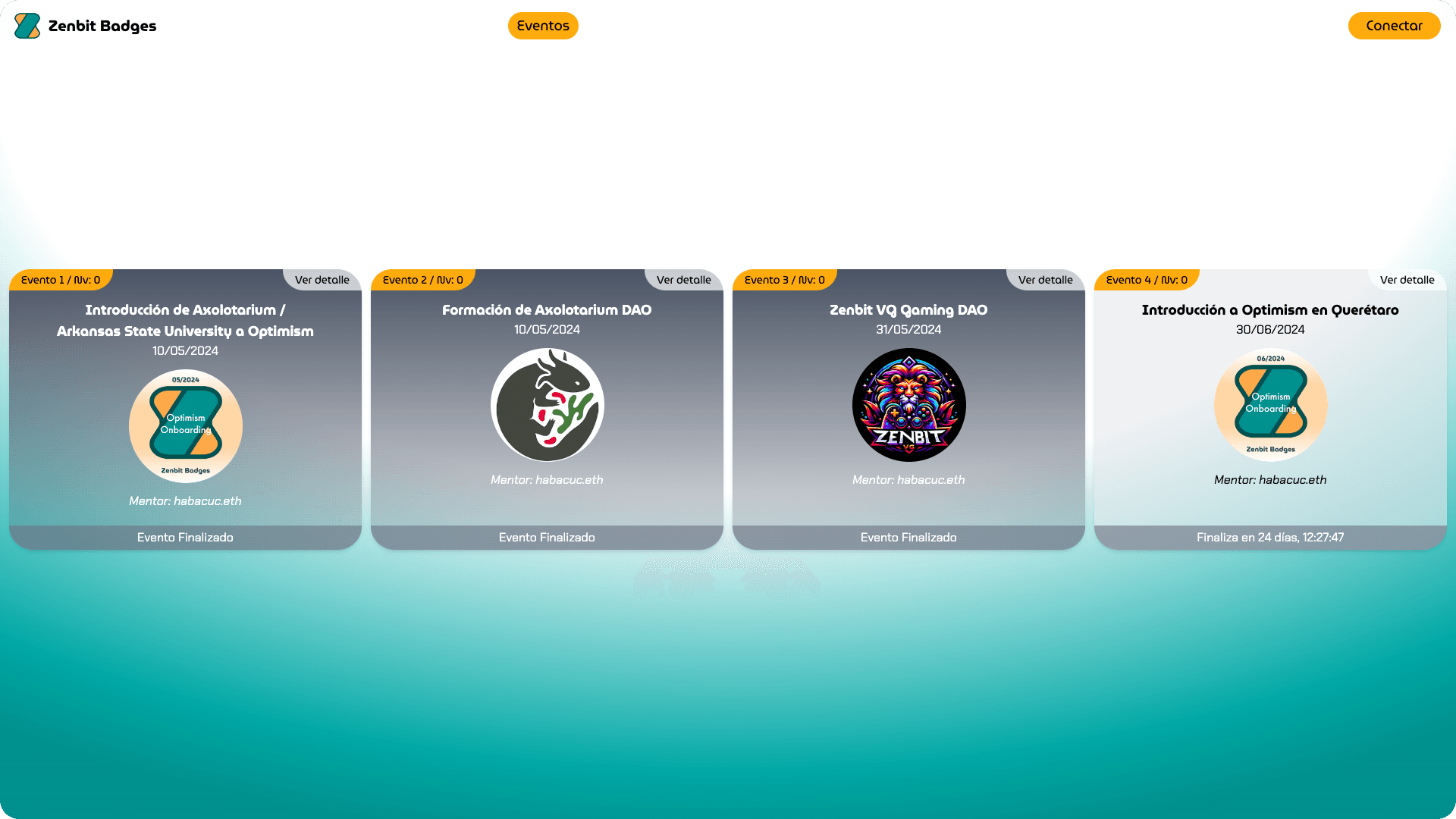 Zenbit Badges Main Screen