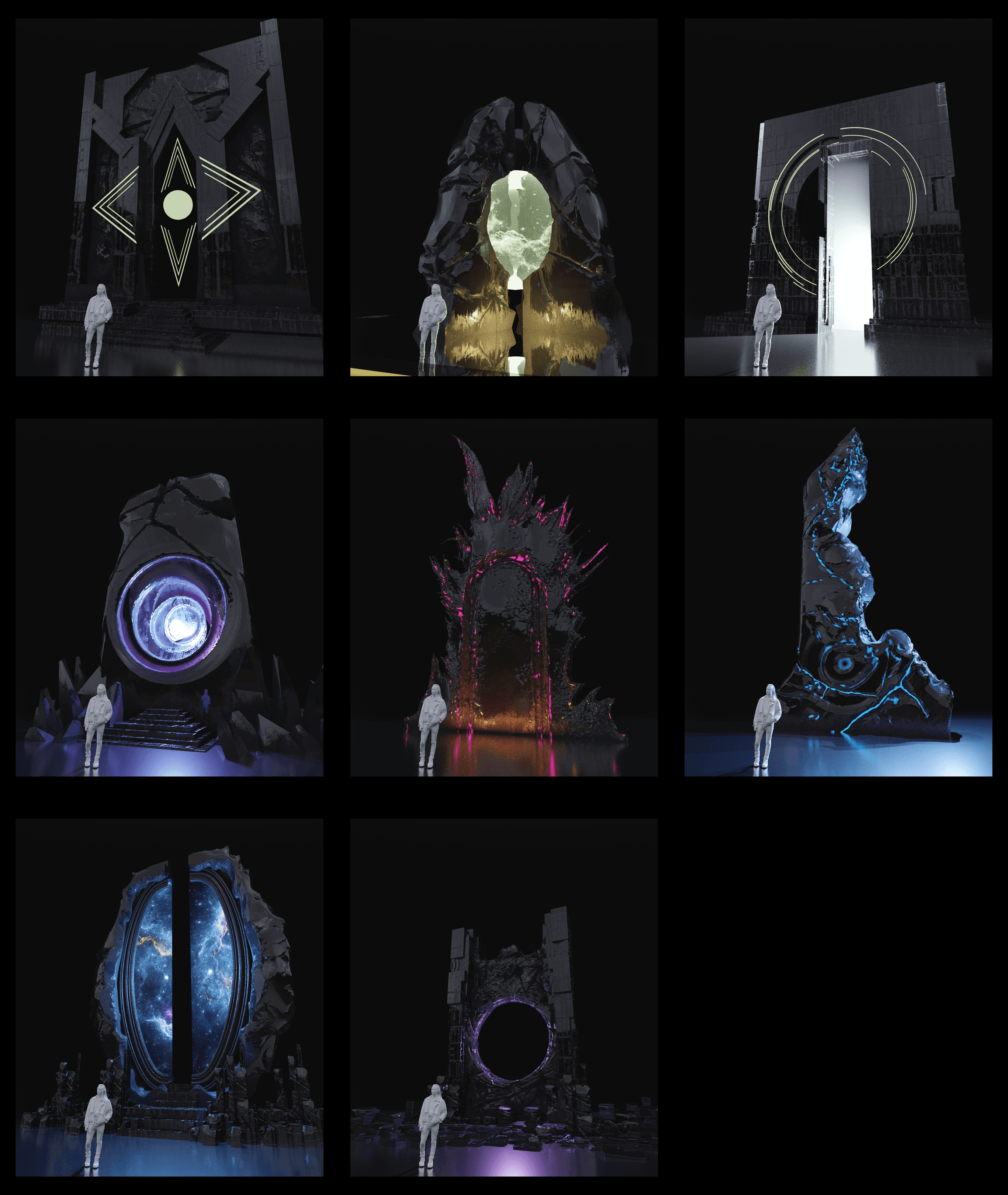 Ender Realm portals concept art