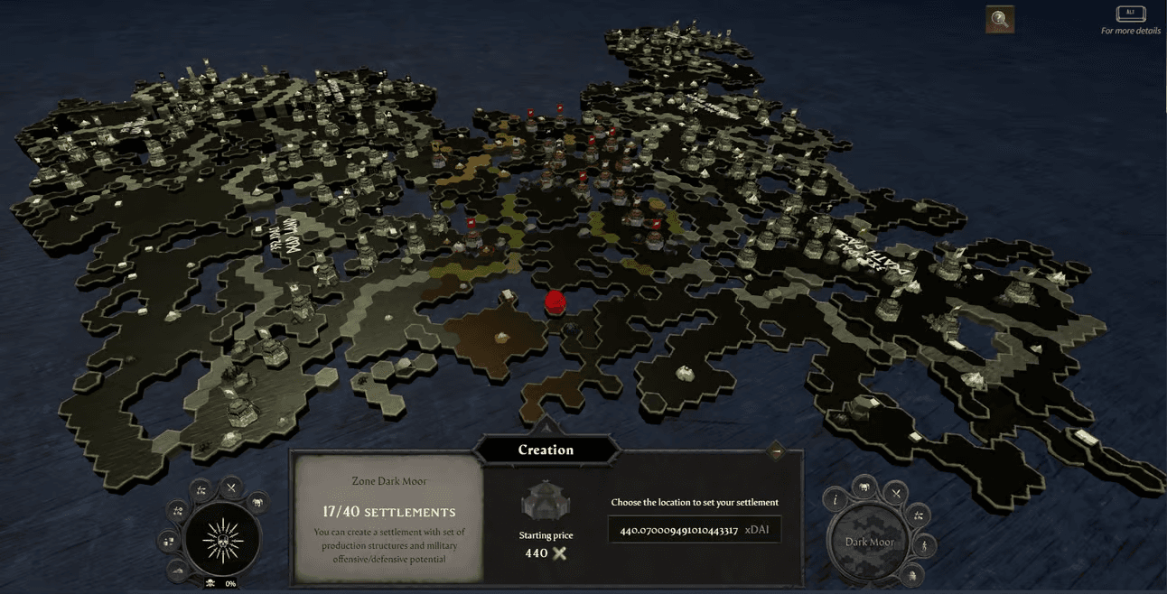 A screenshot of onchain strategy game Mithraeum | Image Credit: Mithraeum / Twitter