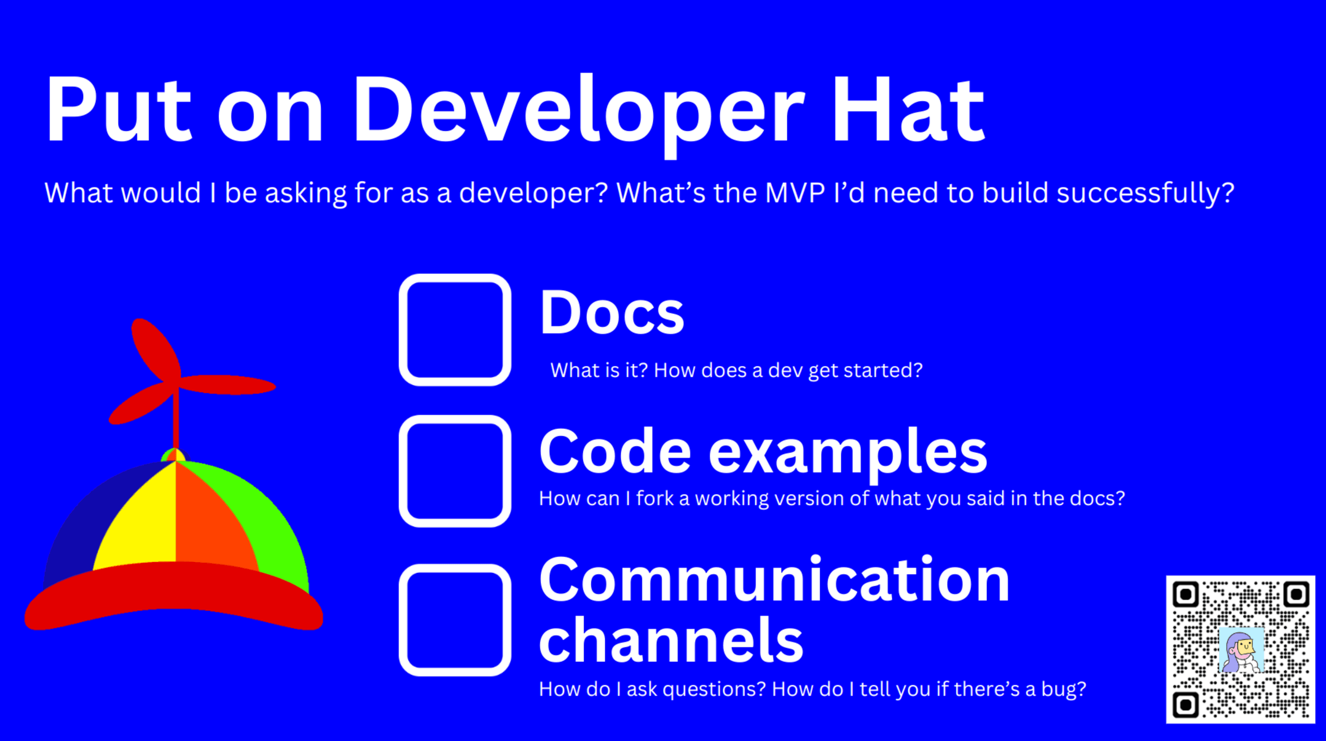 Put on the Developer hat.