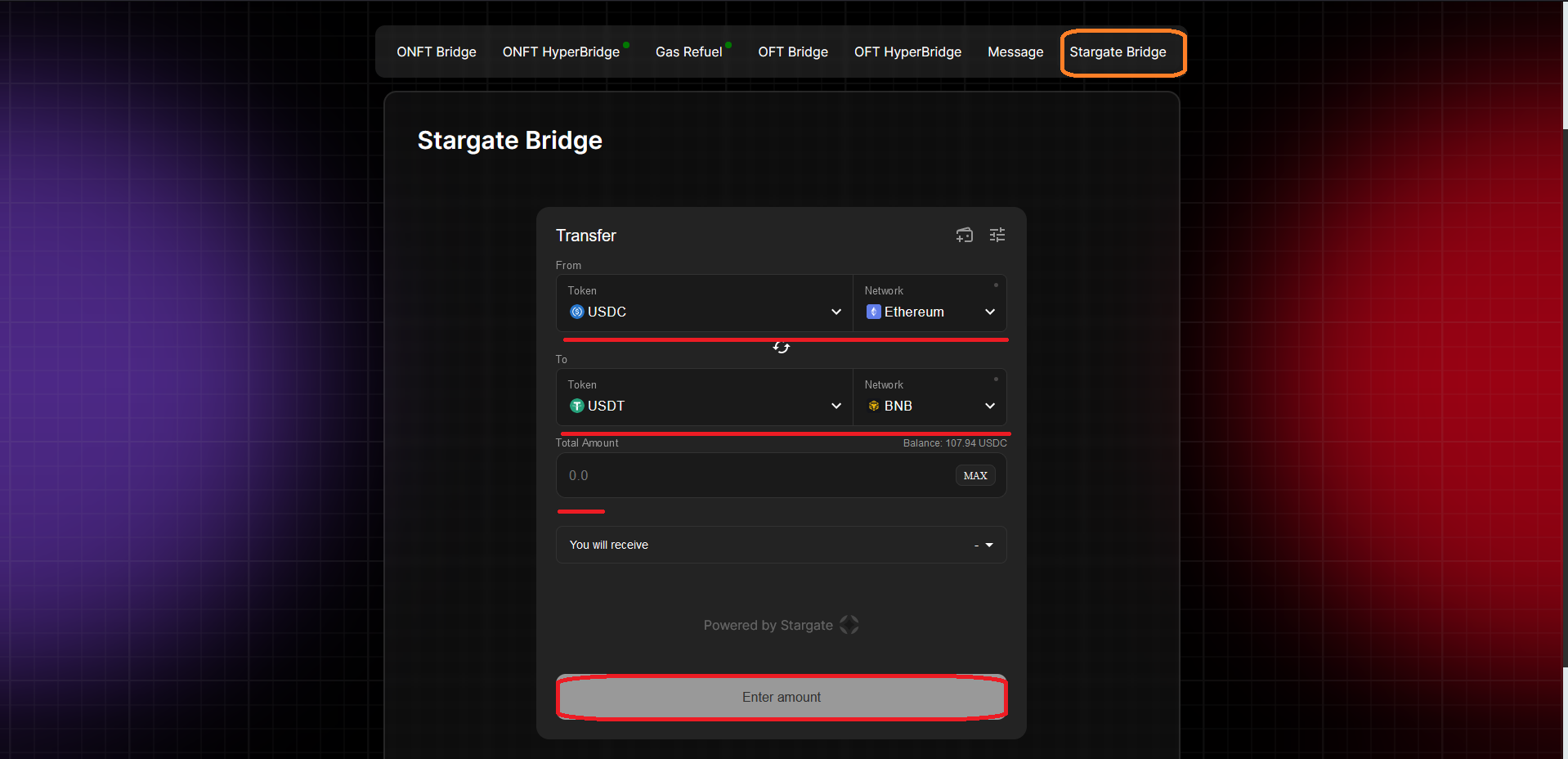 Select networks - Bridge