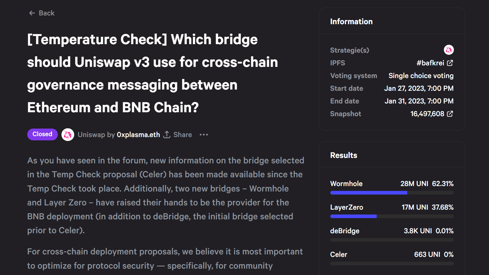 Uniswap集成跨链桥的提案