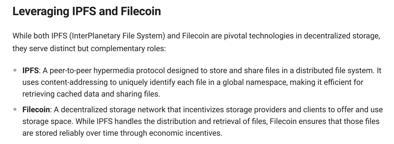 IPFS vs FIlecoin