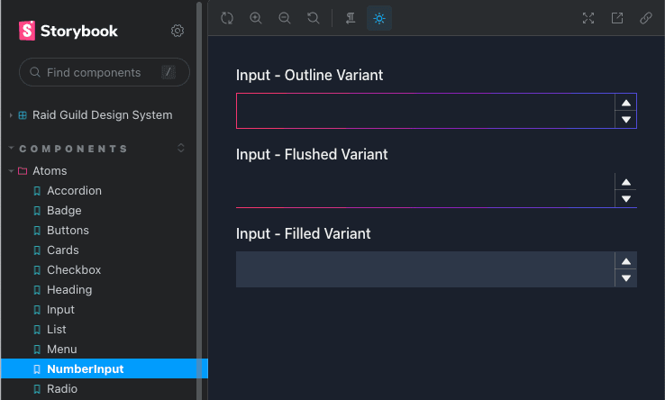 Raid Guild design system preview