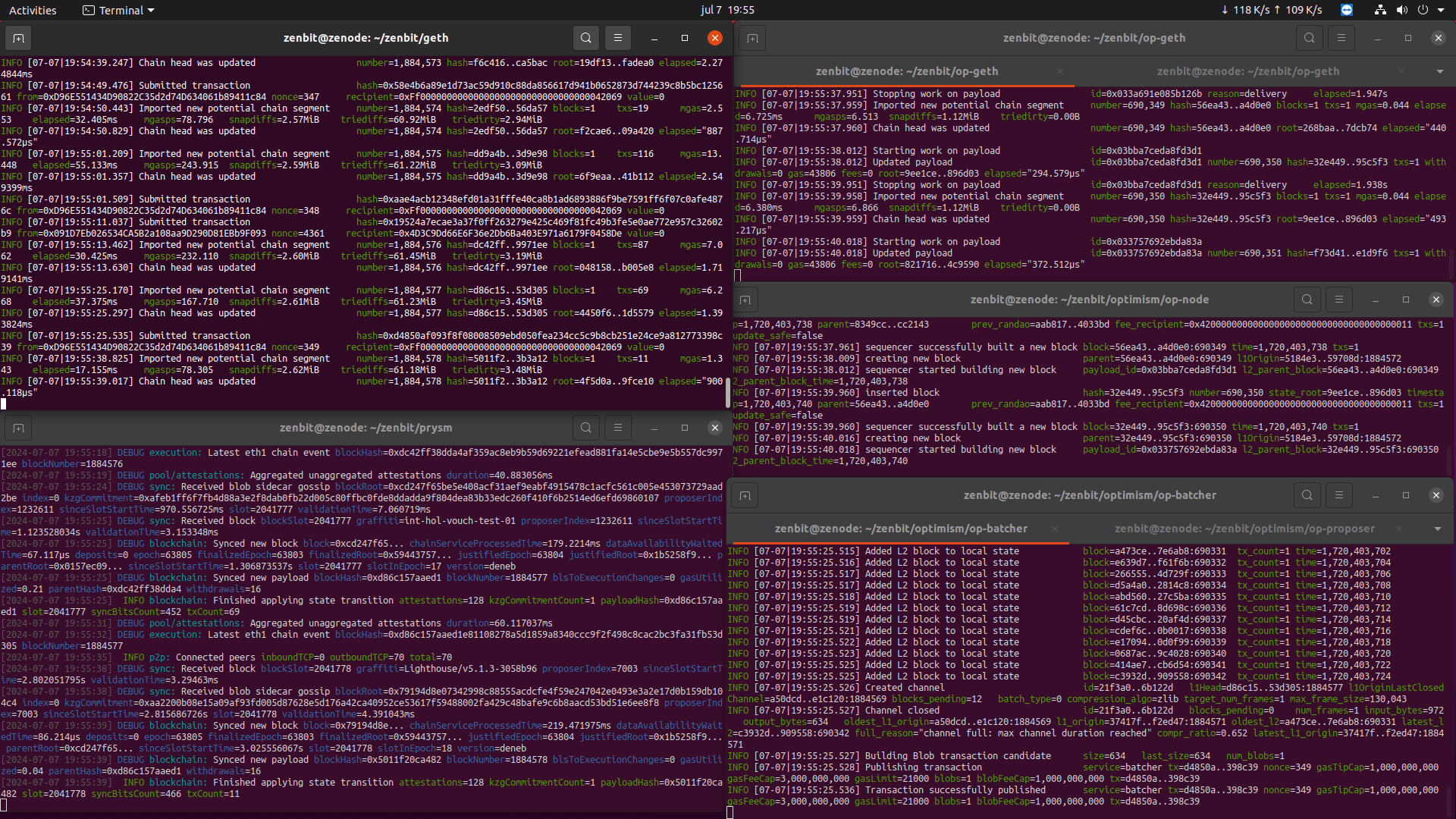 Holesky node running a rollup from the OP stack