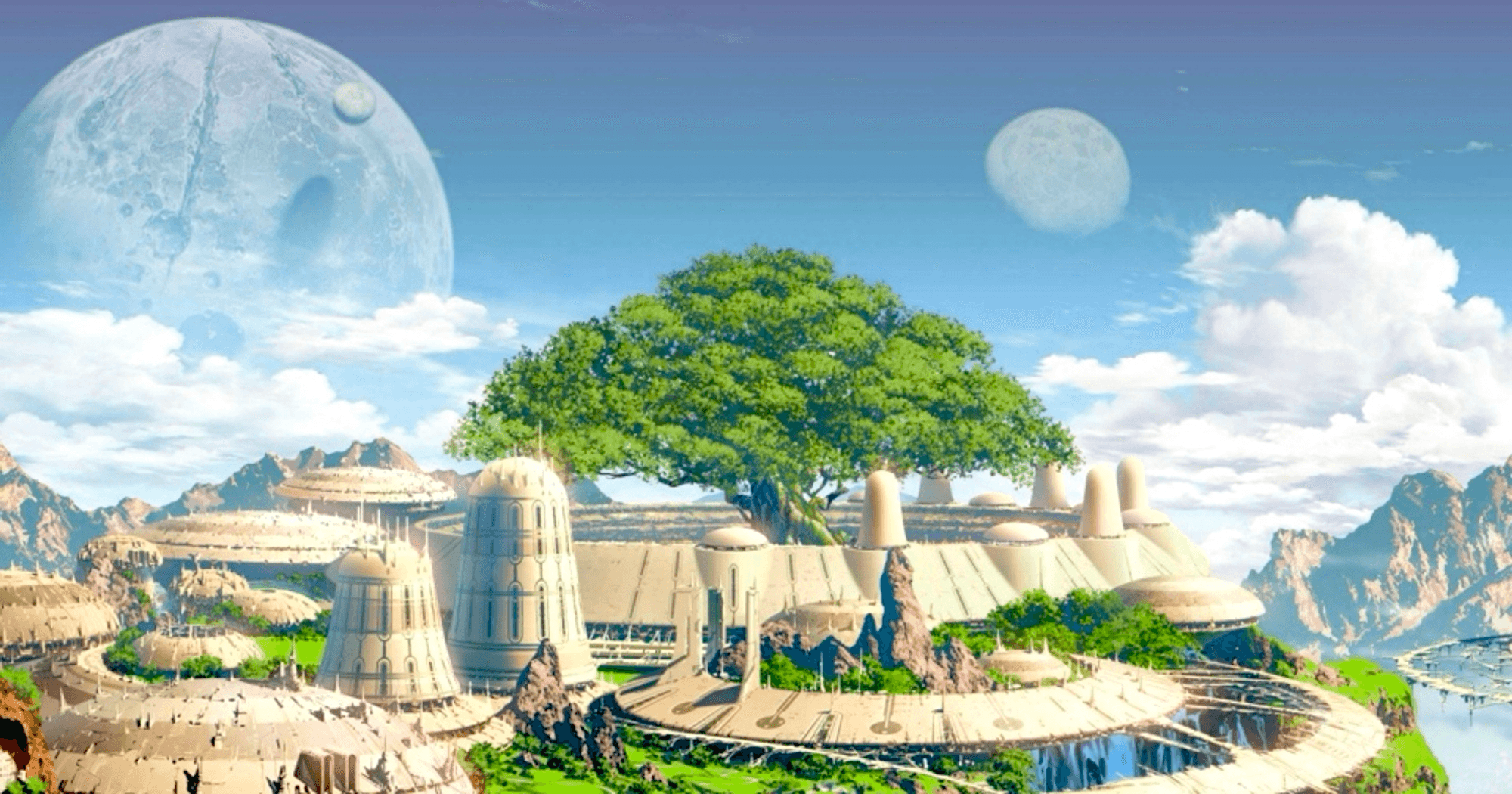 Solarpunk City (Vitalik referenced this image in the article "Crypto Cities").