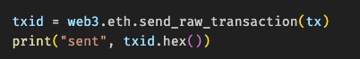 .hex() - hexadecimal form of our transaction ID.