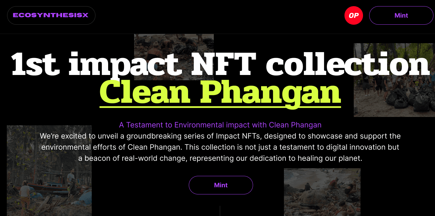 Clean Phangan Impact Product (aka 1st ImpactNFT) https://cleanphangan.impactnft.xyz/