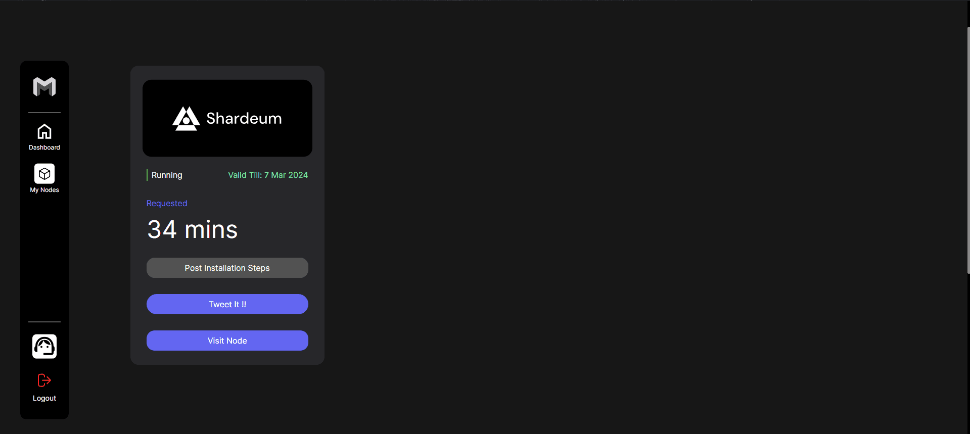 Node is installed