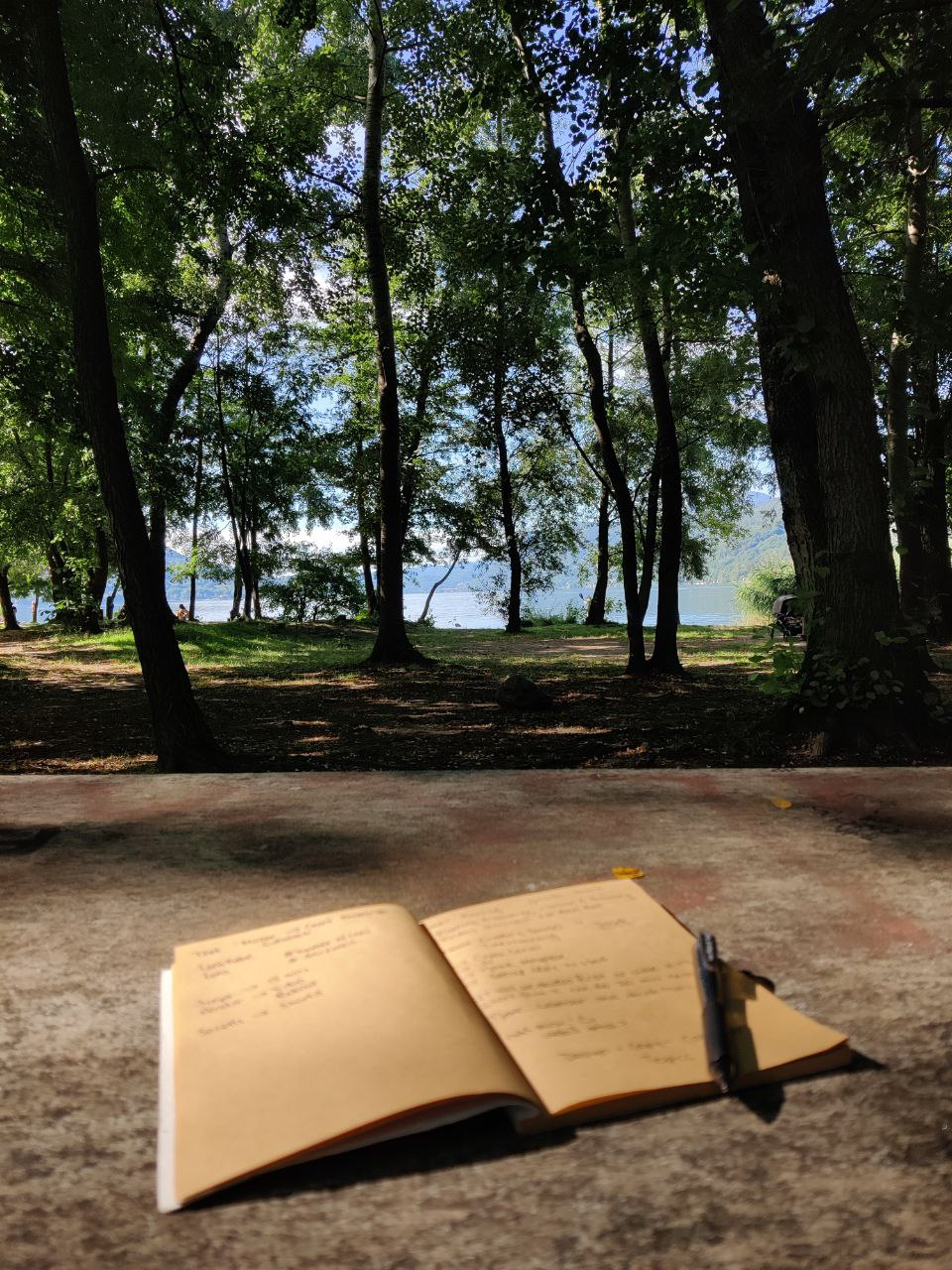 Nothing beats free thoughts brought to a pen and paper - in nature.