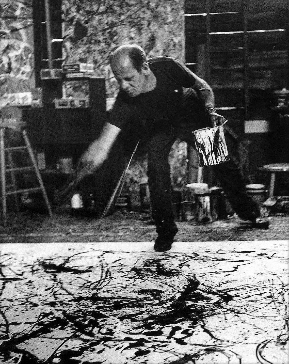 Jackson Pollock's plan:  let shit fly