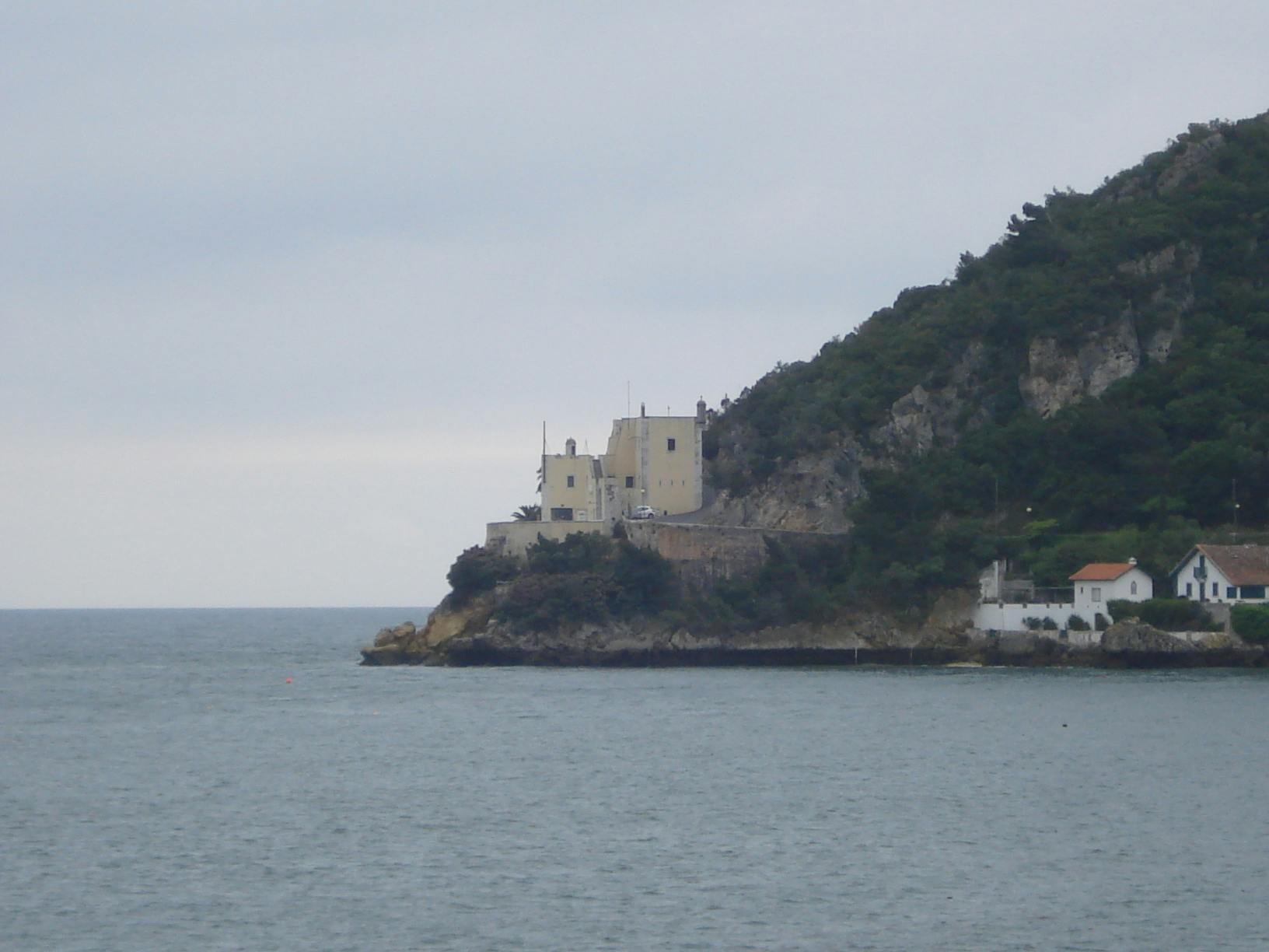 Fort seen from the beach of Portinho da Arrábida.