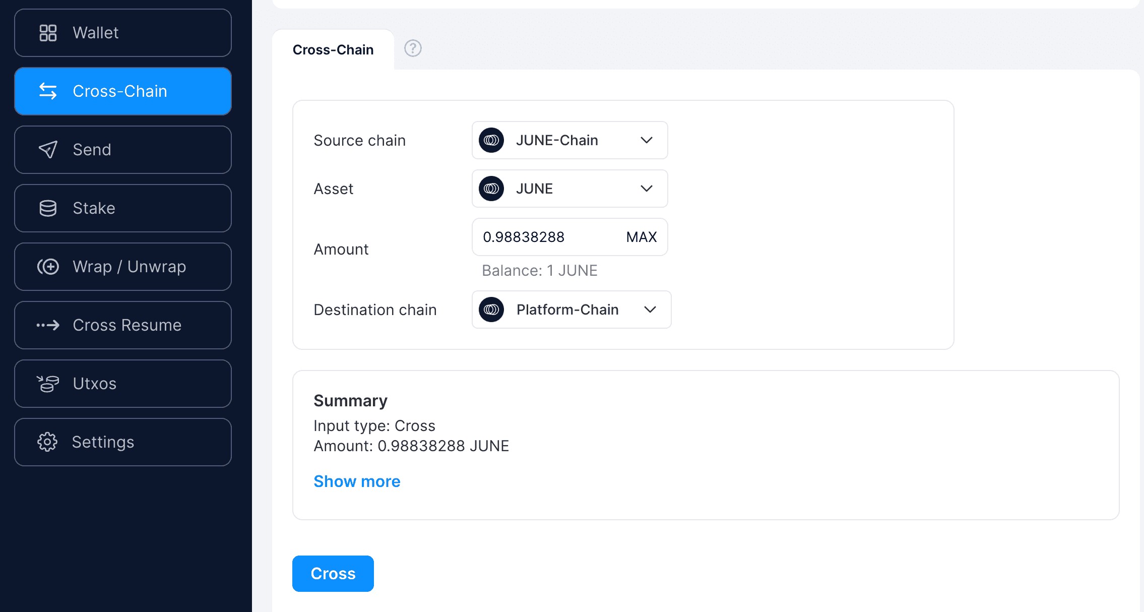 Cross-chain Tab