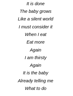 Ana Maria Caballero, Mammal, 2021, Digital poem, Part of Etherpoems: Spoken Word, Private collection