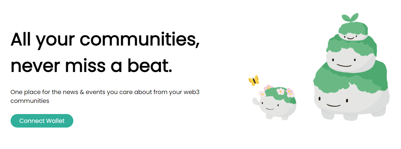 One place for the news & events you care about from your web3 communities.