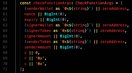 checkFunctionArgs utilizes TypeScript for validations