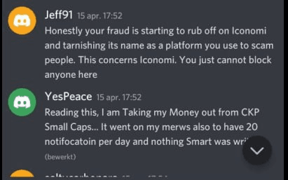 April 15th 2022 ICONOMI Discord