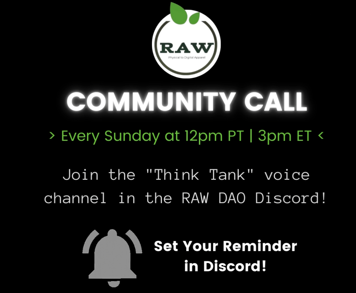 We host community calls every Friday @ 12 pm PST to come together and share ideas on how to reach our goals!