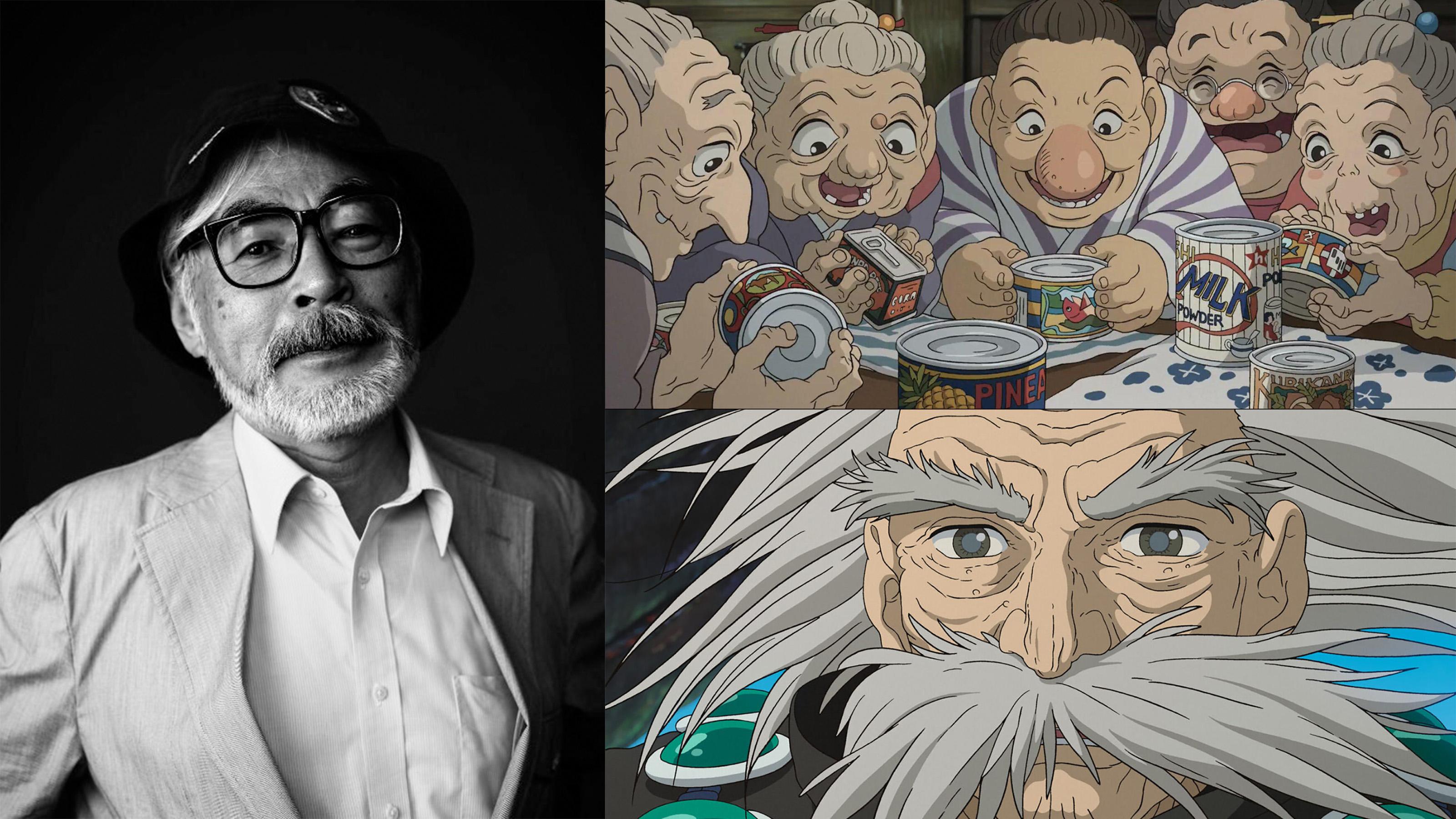 Stills from movies directed by Hayao Miyazaki