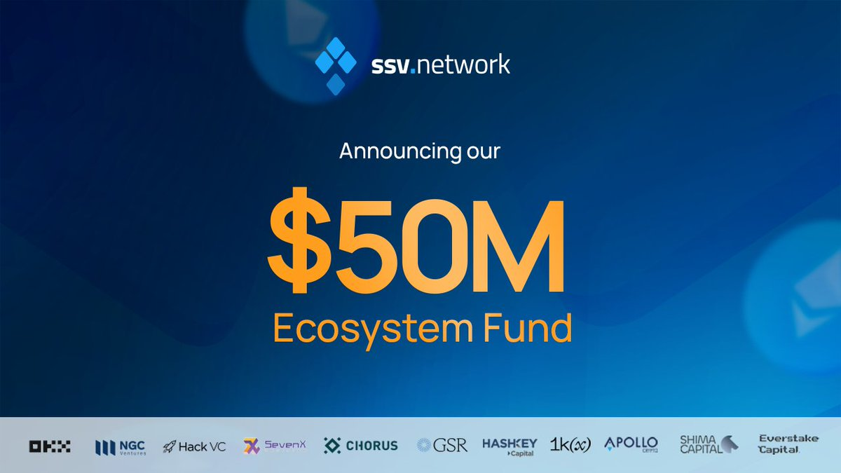 SSV推出了5000万美元的生态系统基金