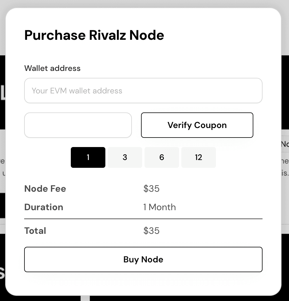 Buy Rivalz Node