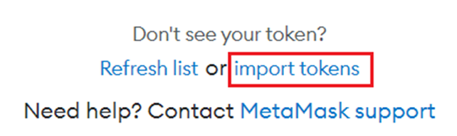 Import Tokens