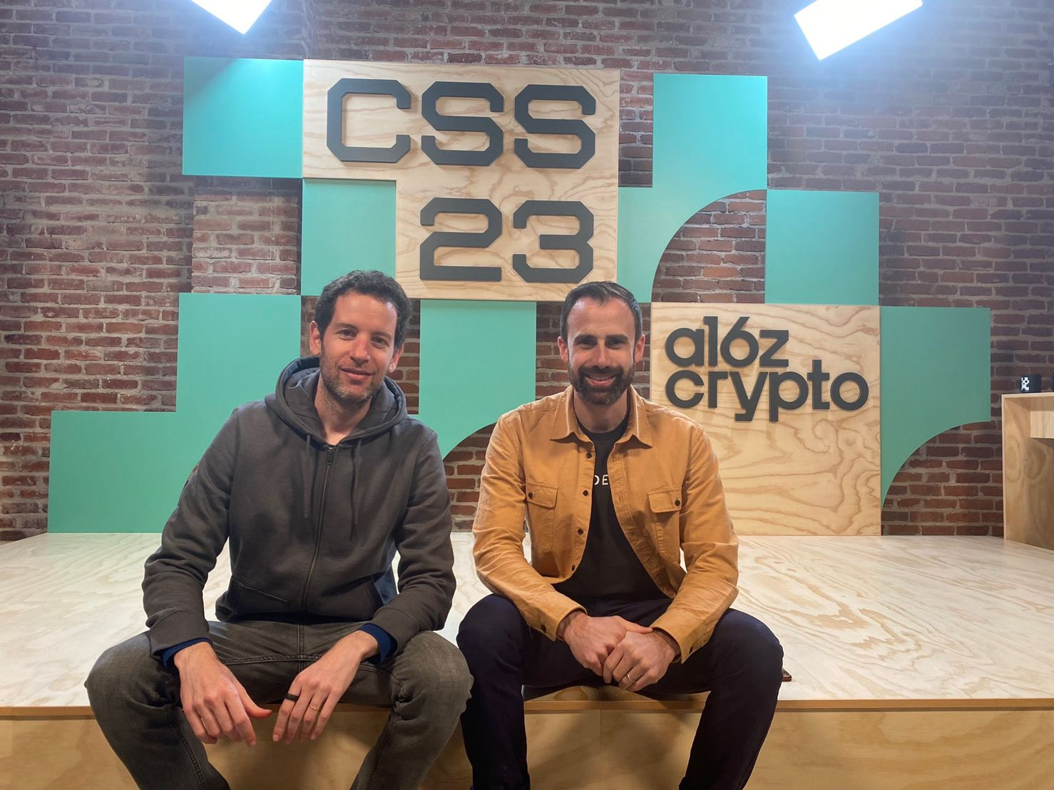 Greg Jessner (CEO, left) & Matt Schoch (CTO, right) at a16z CSS